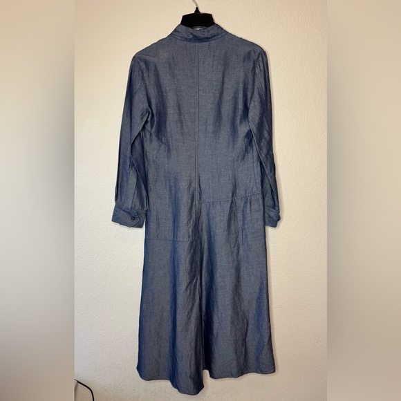 ZARA ZW COLLECTION The Kyra Dress, Linen Blend Shirt Dress, Not Lined, Size S - Picture 8 of 10